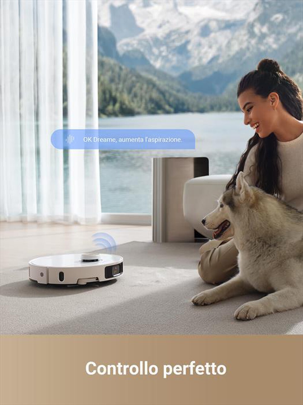 "DREAME - Aspirapolvere robot L40 ULTRA-Bianco/Oro"