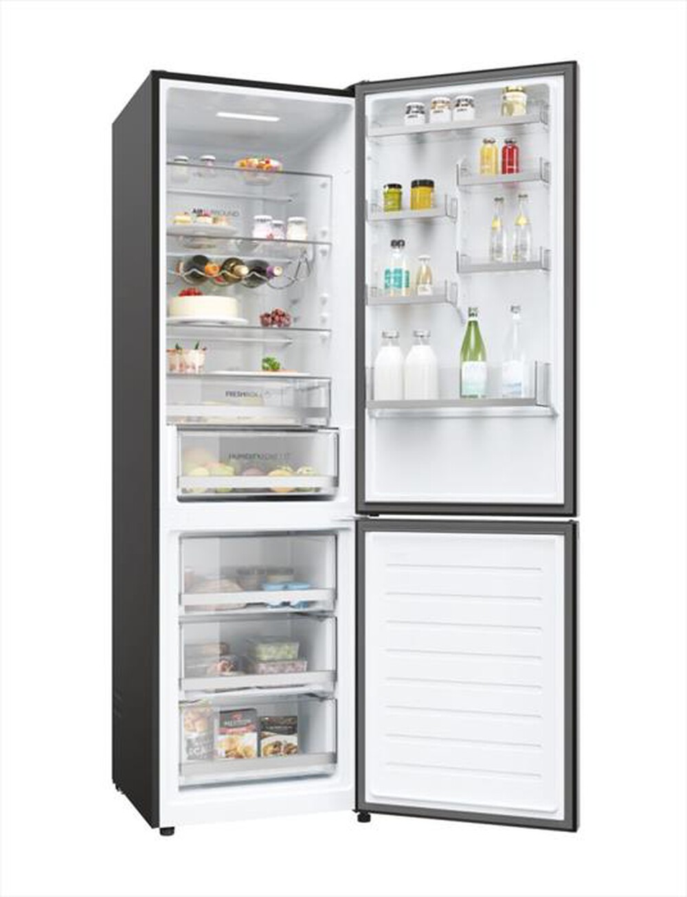 "HAIER - Frigorifero combinato HDW5620CNPD Classe C 377 lt-Argento"