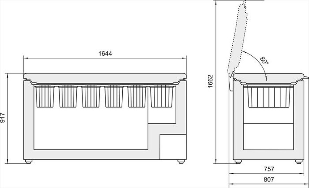 "LIEBHERR - Congelatore orizzontale GTP 4656-23 Classe D 444 l-Bianco"