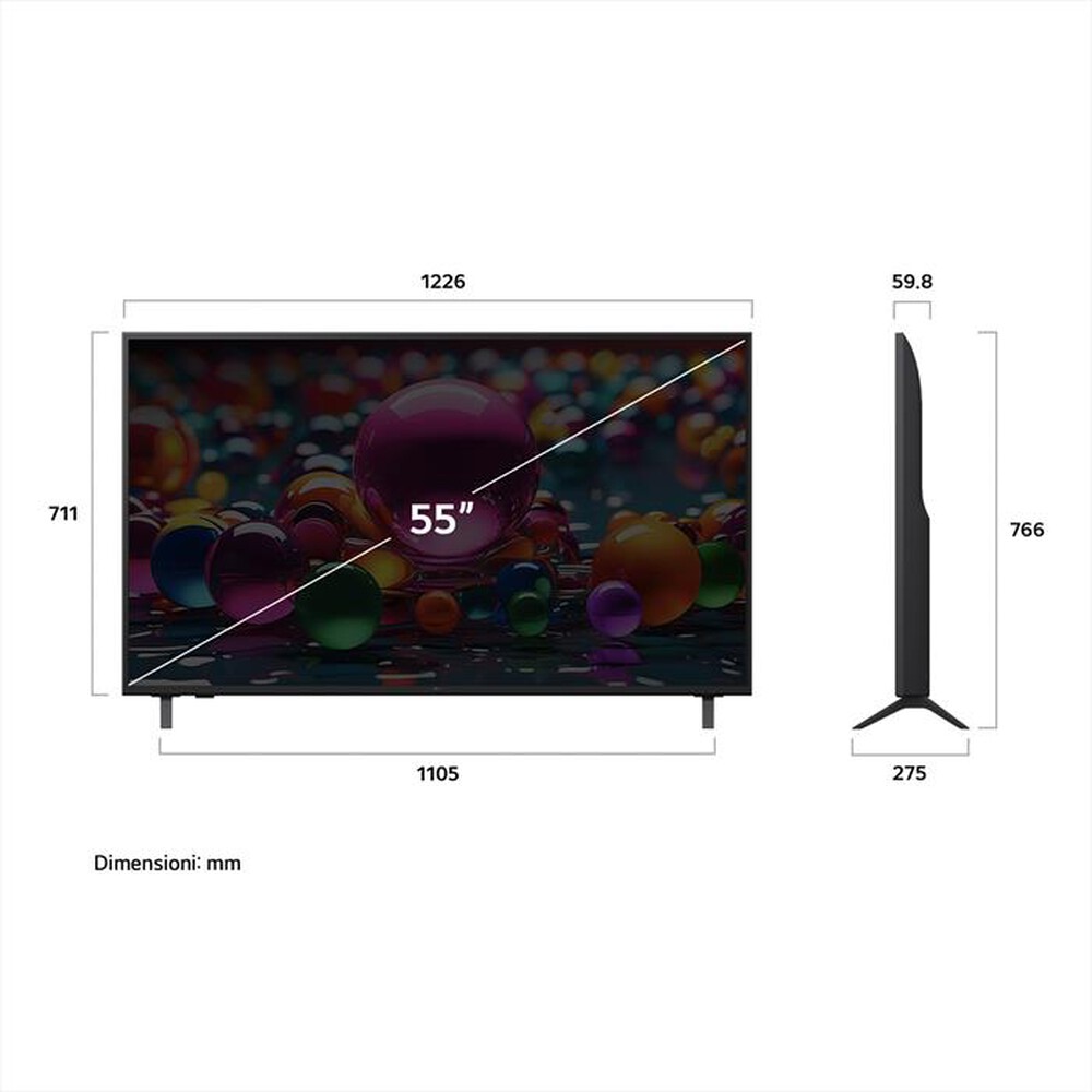 "LG - Smart TV LED UHD 4K 55\" 55UA75006LA-Nero"