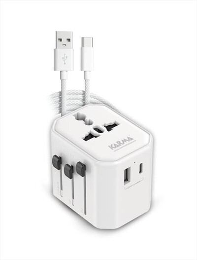 KARMA - Adattatore da viaggio CC 9600USBC-Bianco