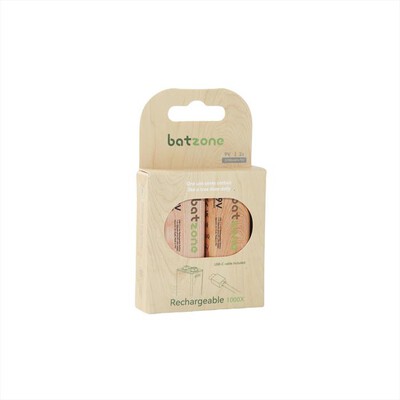 BATZONE - LI-ION USBC BATT 9V 3700MWH 2PCS CABLE-Marrone/ Legno