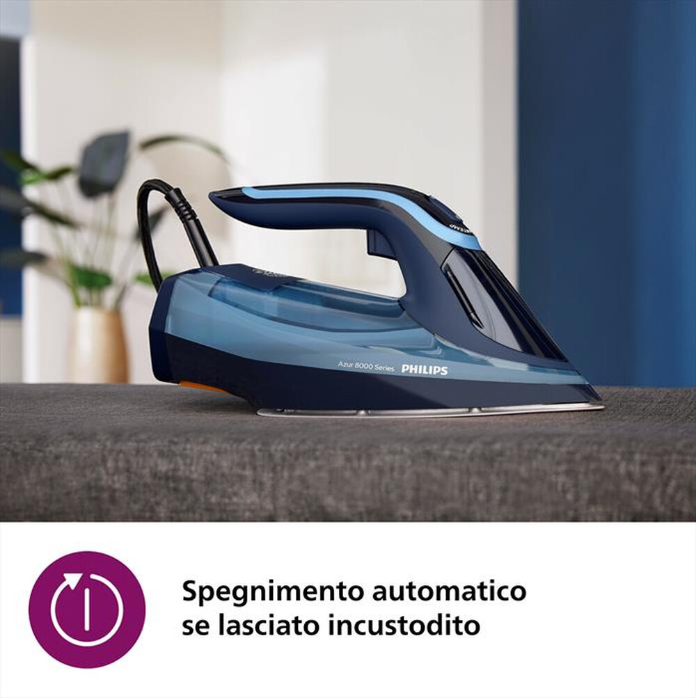 "PHILIPS - Ferro da stiro vapore AZUR SERIES 8000 DST8020/20-Blue"