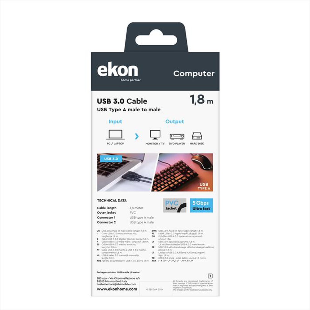 Immagine del prodotto EKON - ECITUSB318MMK-Nero