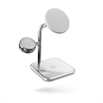 ZENS - 4-IN-1 MAGSAFE + WATCH WIRELESS CHARGING STATION-White - Bianco