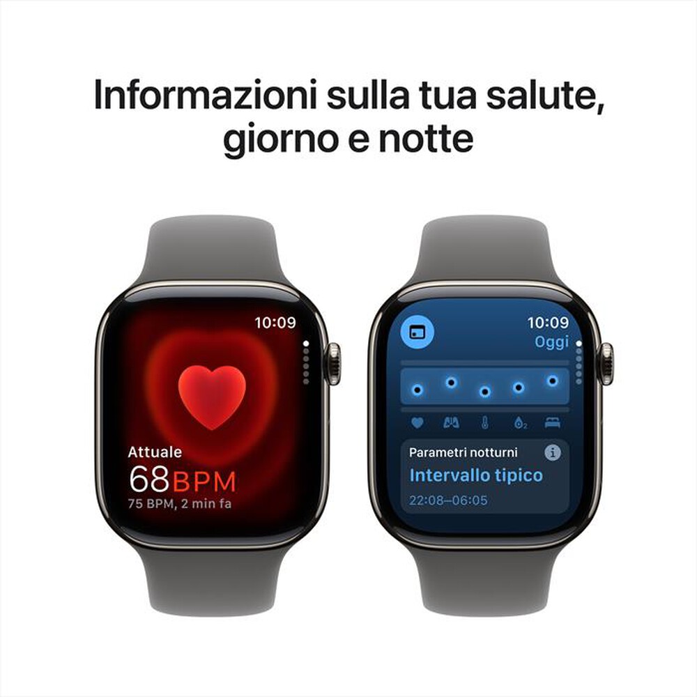 "APPLE - Watch Series 10 GPS + Cellular 46mm Titanio-Naturale - Sport Band Grey S/M"