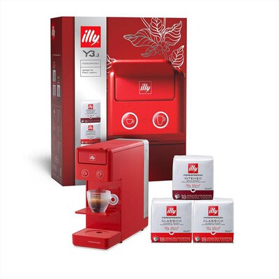 ILLY - Macchina da caffè Y3.3 CHRISTMAS BOX-Rosso