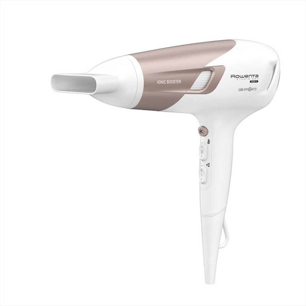 "ROWENTA - CV5830 Studio Dry Glow Asciugacapelli-White & Peau Cachemire Metal"