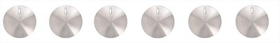 GLEM GAS - 9NMANI2 Kit 6 manopole milleluci-INOX SPAZZOLATO