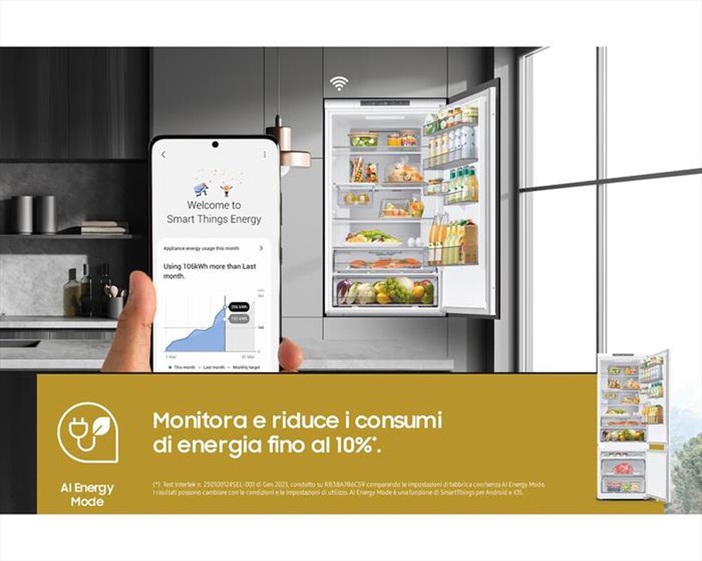 Immagine del prodotto SAMSUNG - Frigorifero combinato incasso BRB38G705DWWEF 389lt-Snow white