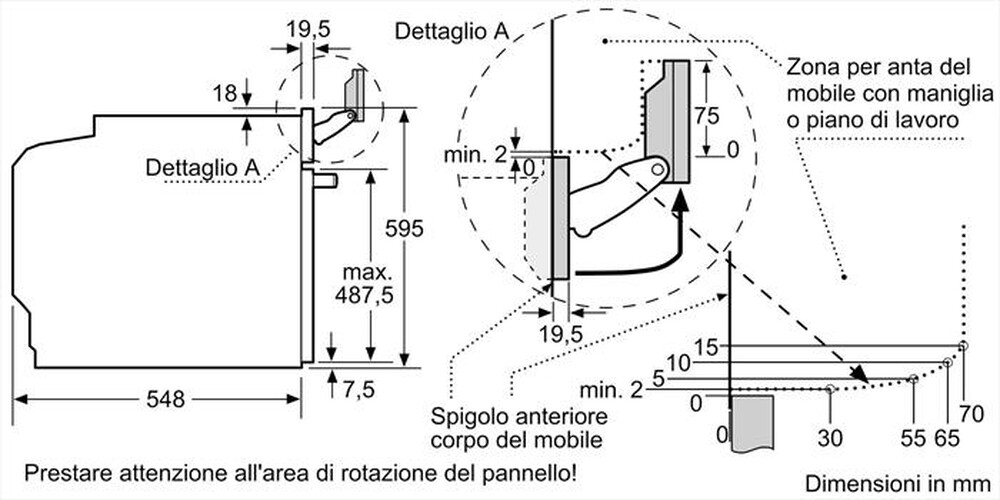 "BOSCH - Forno incasso elettrico HSG7261B1 Classe A+"