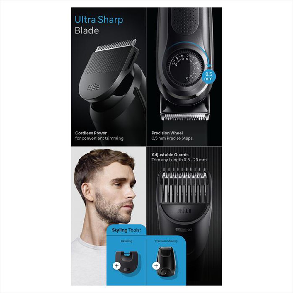 "BRAUN - Regolabarba BT5420-Nero"