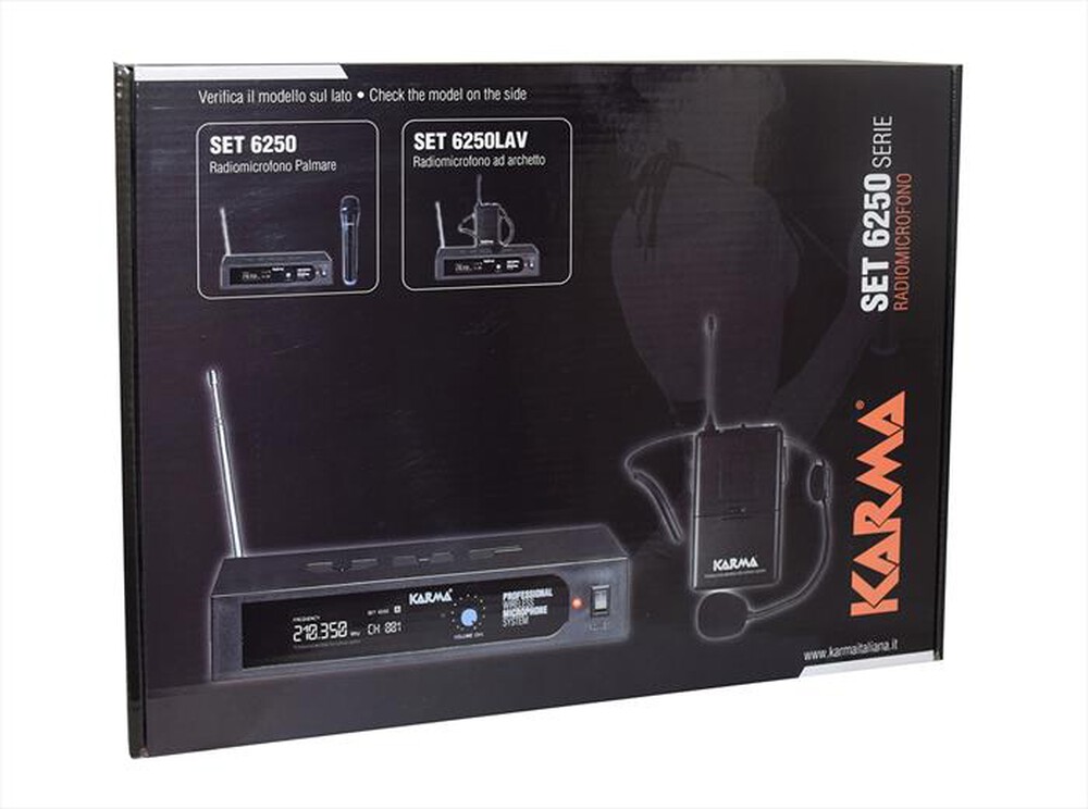 "KARMA - Radiomicrofono palmare VHF SET 6250-Nero"
