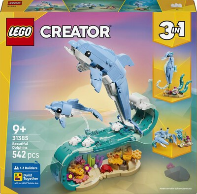 LEGO - CREATORE 3IN1 Animali marini: delfini - 31385-Multicolore
