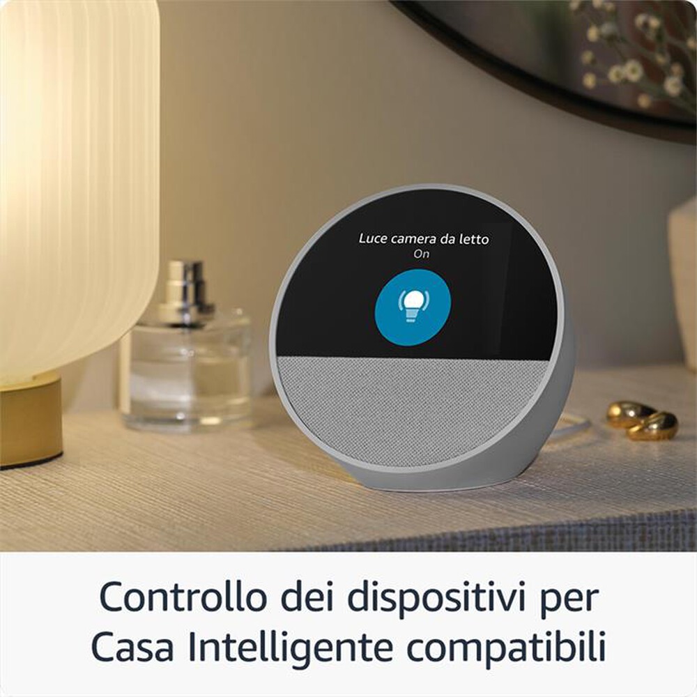 "AMAZON - NUOVO AMAZON ECHO SPOT (MODELLO 2024)-Bianco"