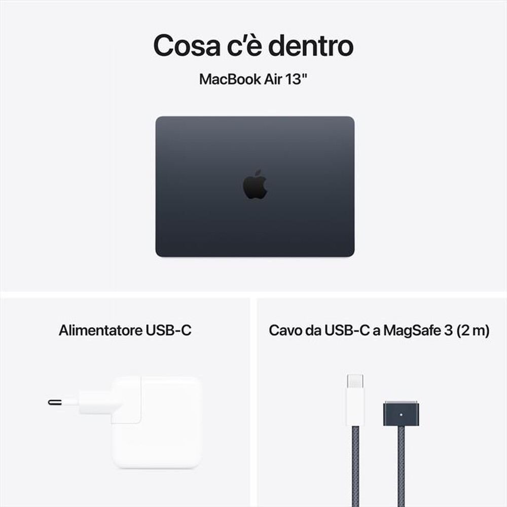Immagine del prodotto APPLE - MacBook Air 13'' M4 10 CPU 10 GPU 24GB 512GB SSD-Mezzanotte