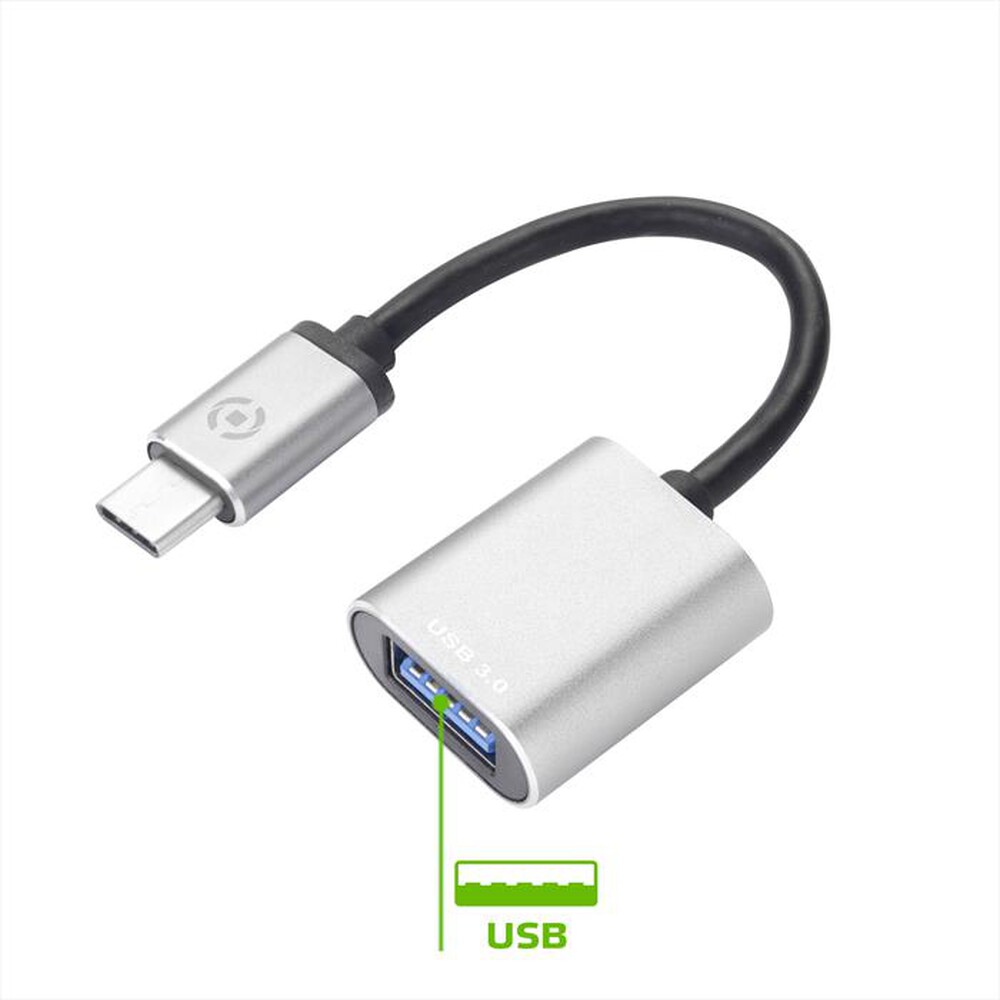 "CELLY - PROUSBCUSBDS - ADAPTER TYPEC TO USB-Grigio"