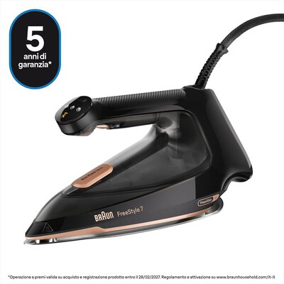 BRAUN - Ferro da stiro a vapore FI7276BK-Nero / Rame
