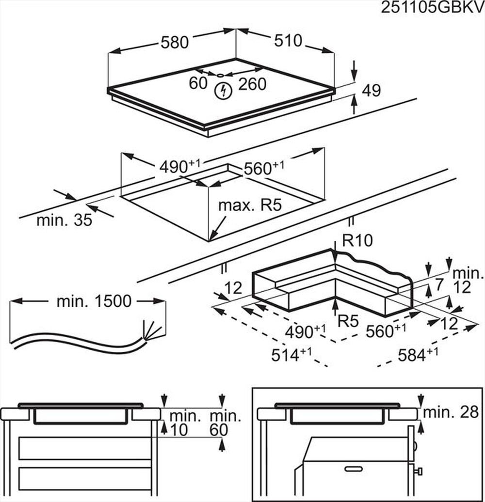 Immagine del prodotto AEG - Piano cottura induzione TI64IB3BIZ 60cm-Nero