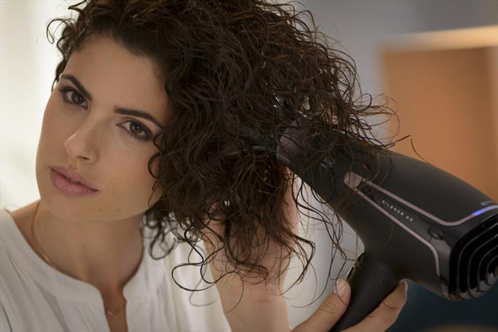 "ROWENTA - CV7920 Silence AC Premium Care Asciugacapelli-Nero e rosa cannella"