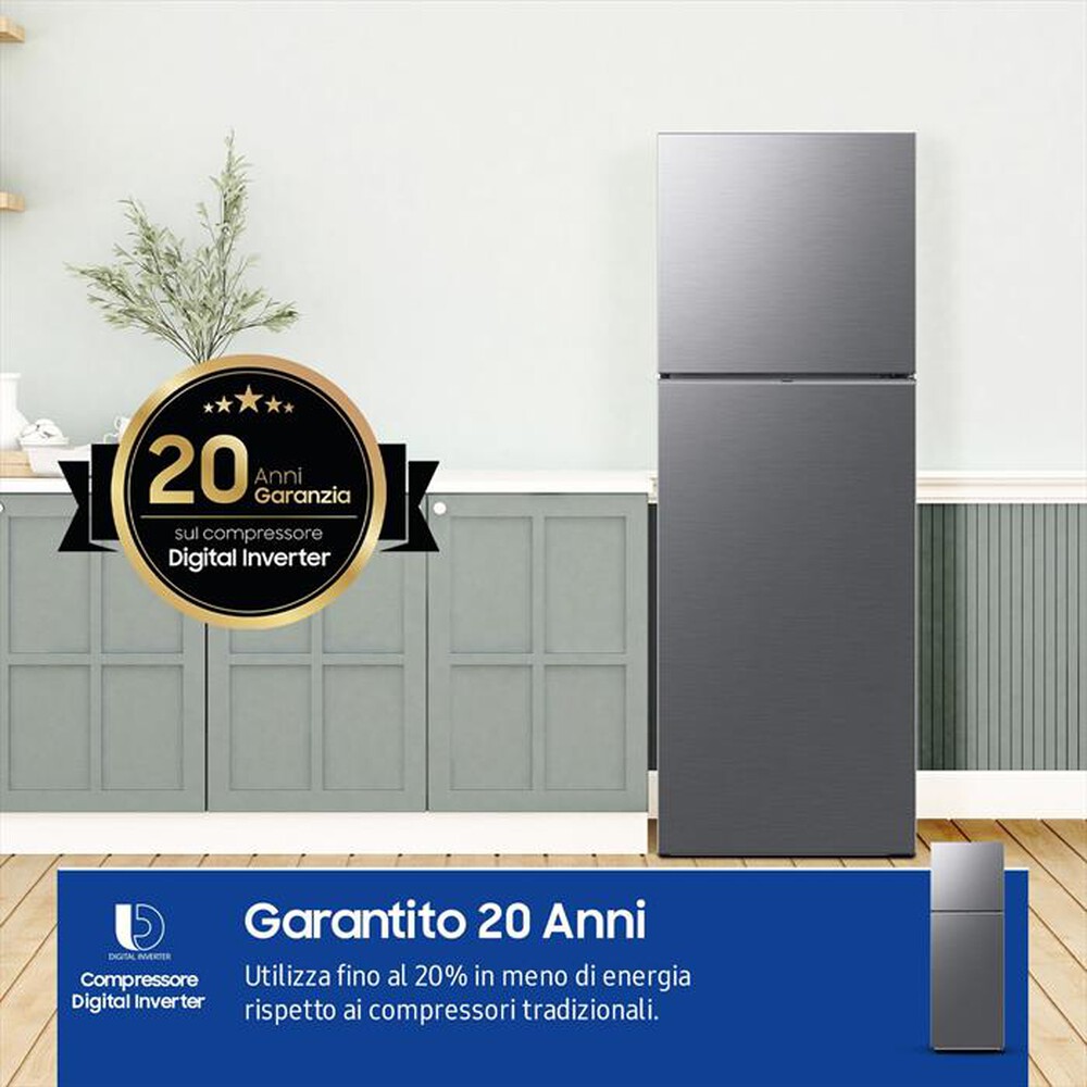 "SAMSUNG - Frigorifero 2 porte RT31CG5624S9ES Classe E 297 lt-Metal Inox"