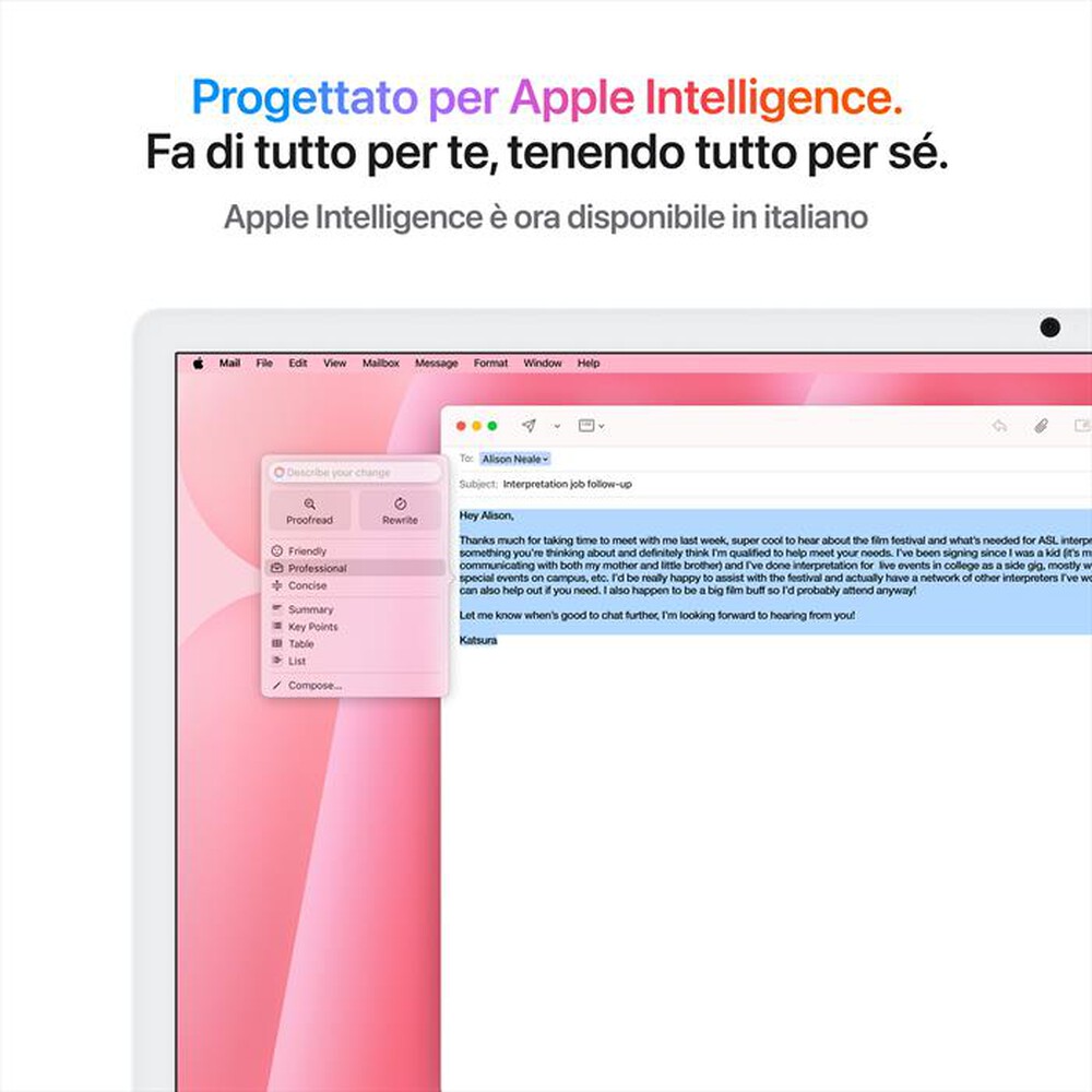 Immagine del prodotto APPLE - iMac Retina 24" 4.5K M4 Core 8 CPU 8 GPU 256GB-Rosa