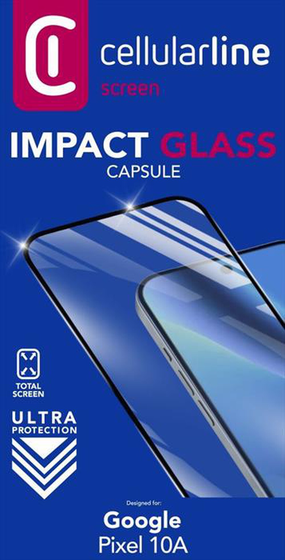 Immagine del prodotto CELLULARLINE - Pellicola IMPACT GLASS CAPSULE Google Pixel 10 A-Trasparente