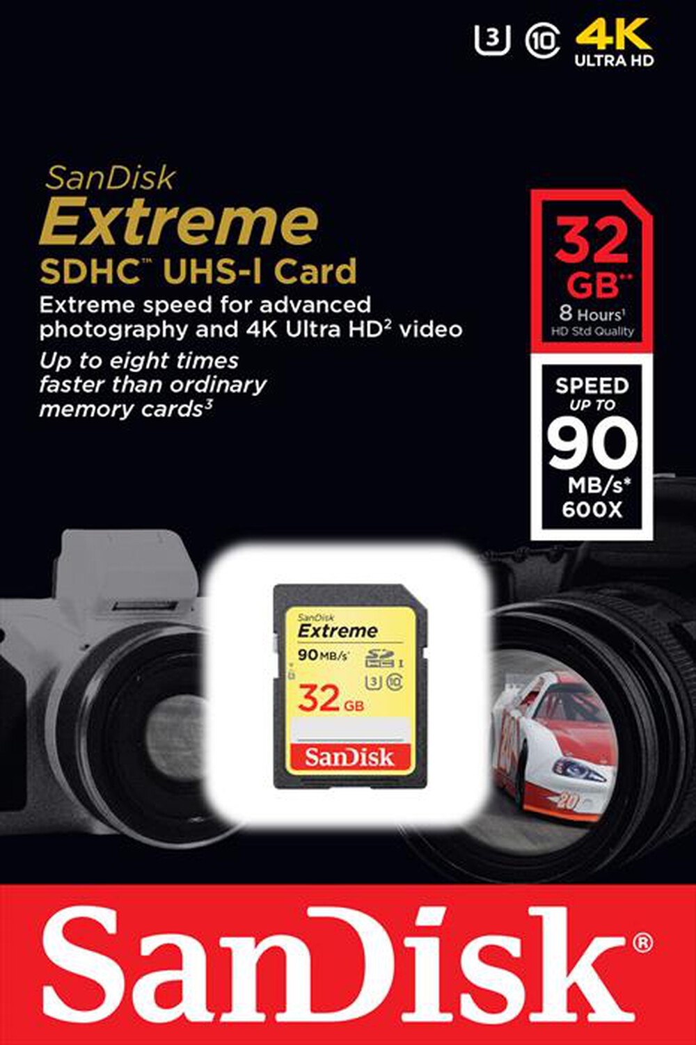 "SANDISK - Extreme SDHC U3/Class 32GB"