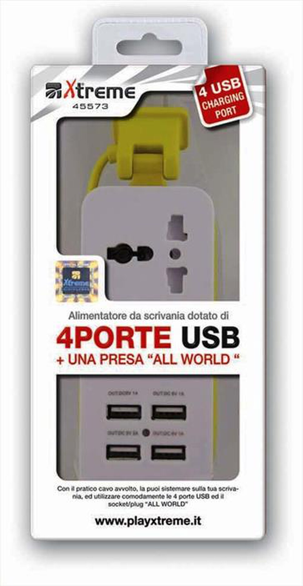 Immagine del prodotto XTREME - 45573 - Alimentatore multipresa 4 porte USB