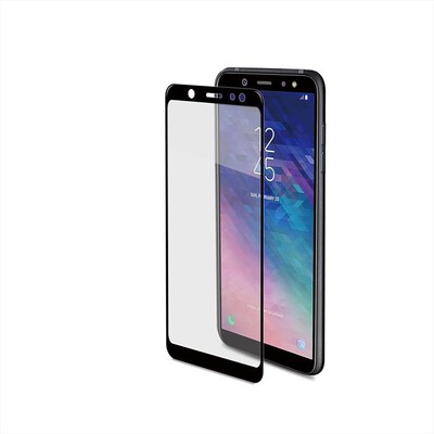 CELLY - VETRO BORDI COLORATI PER GALAXY A6(2018)-Trasparente/Vetro