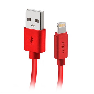 SBS - TECABLPOLOLIG89R Cavo lightning-Rosso