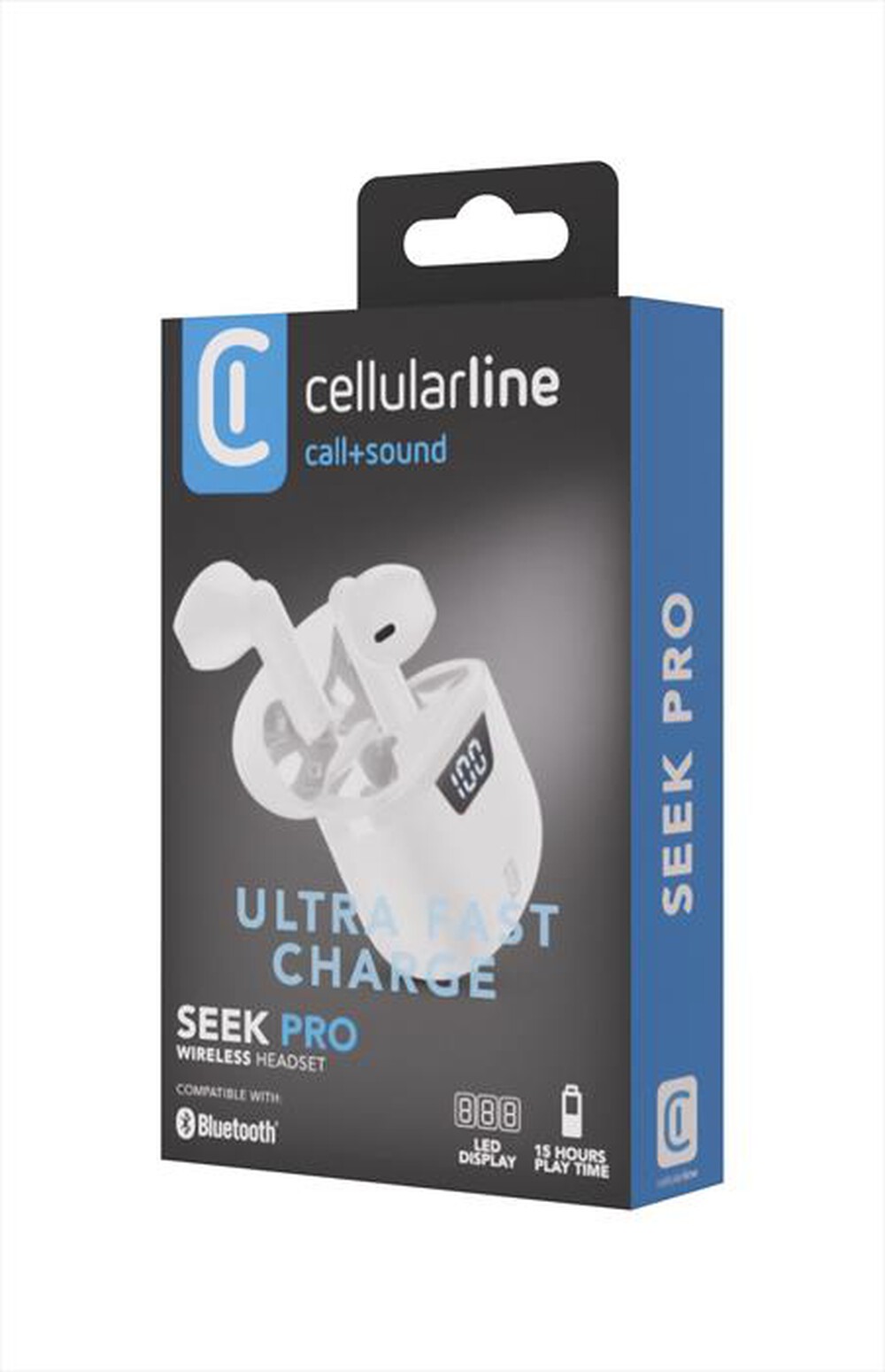 Immagine del prodotto CELLULARLINE - Auricolare bluetooth BTSEEKPROTWSW-Bianco