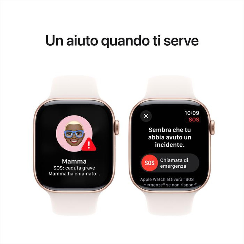 Immagine del prodotto APPLE - Watch Series 10 GPS 46mm Alluminio-Oro Rosa - Sport Band Rosa M/L