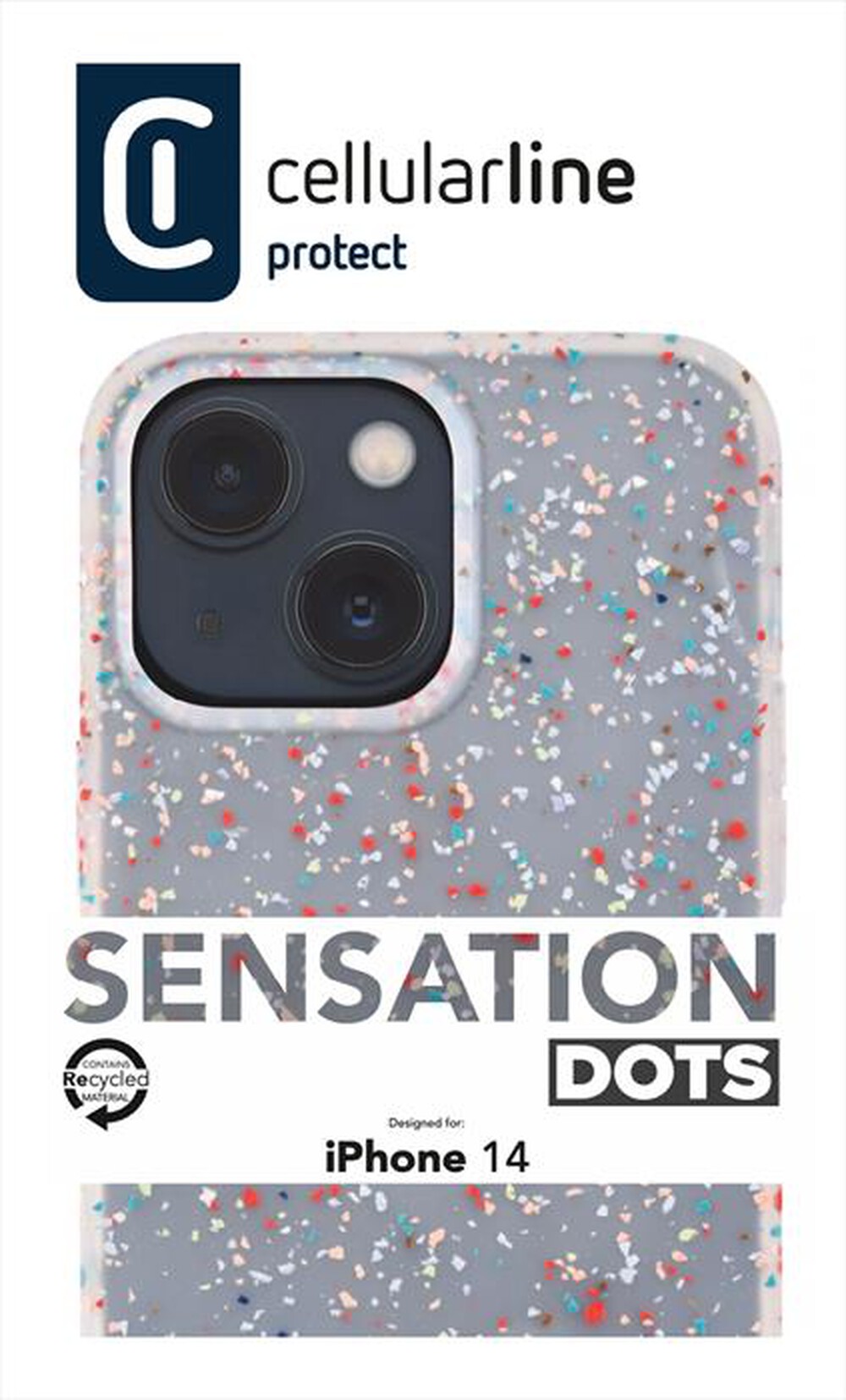 Immagine del prodotto CELLULARLINE - Cover SENSATION DOTS per iPhone 14-White