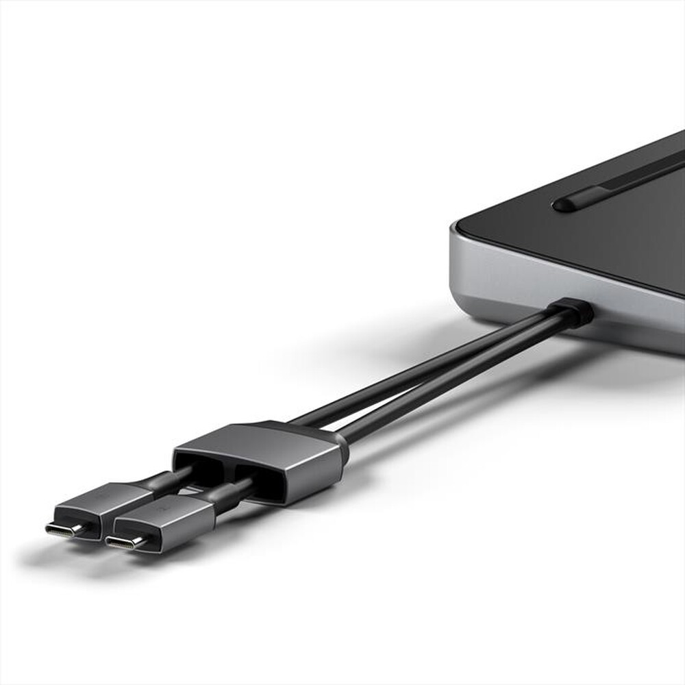 "SATECHI - ADATTATORE USB-C DUAL DOCK STAND-nero"