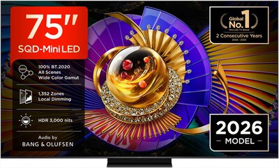 TCL - Smart TV SQD-Mini LED 4K 75" 75C7L-Nero