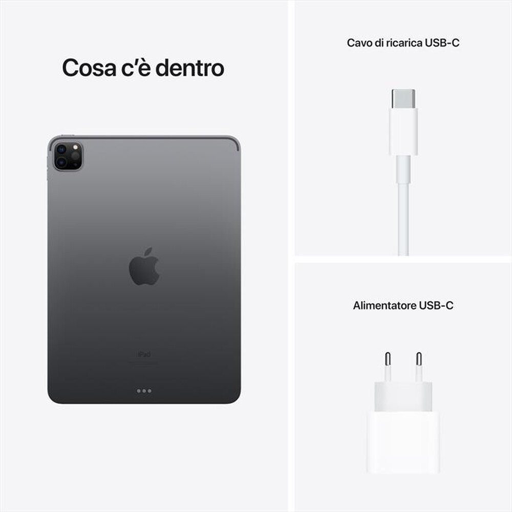 "APPLE - iPad Pro 11\" 128GB WiFi MHQR3TY/A 2021-Grigio Siderale"