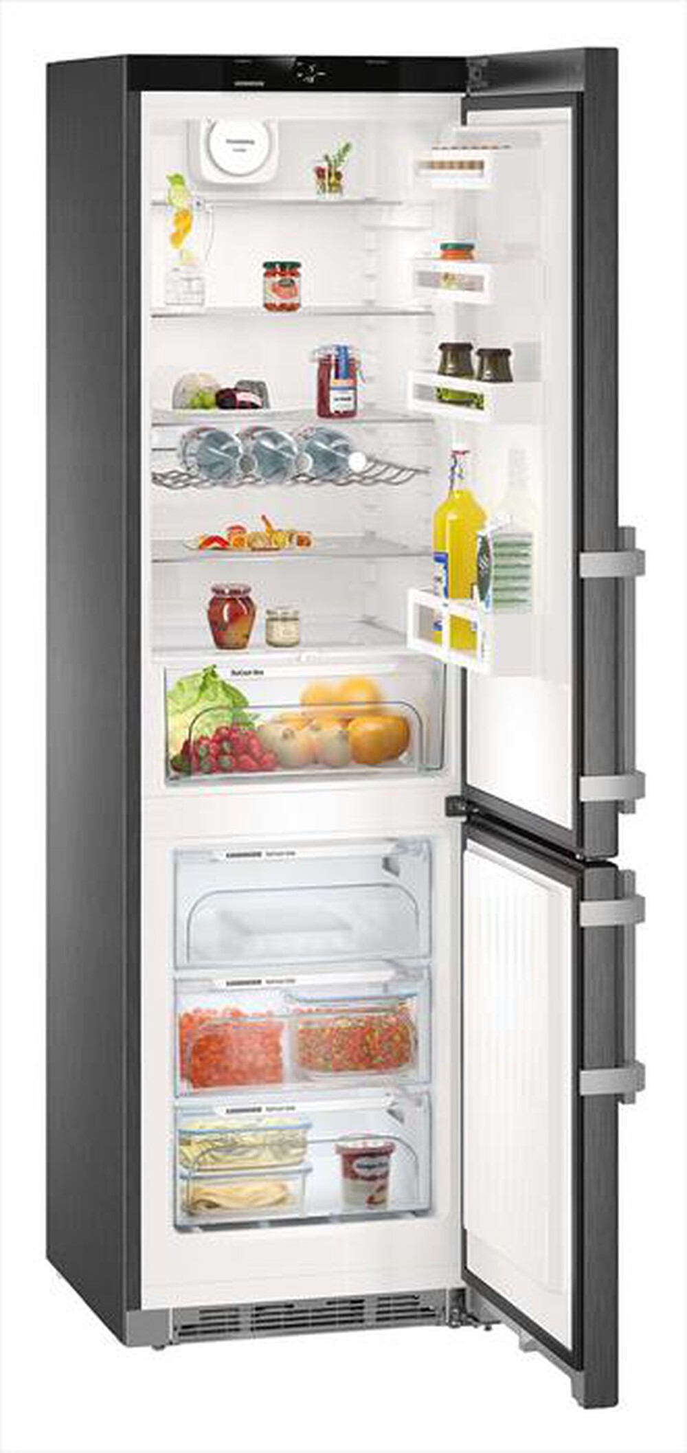 "LIEBHERR - Frigorifero combinato CNBS 4835-21 Classe D 391lt-Acciaio nero"