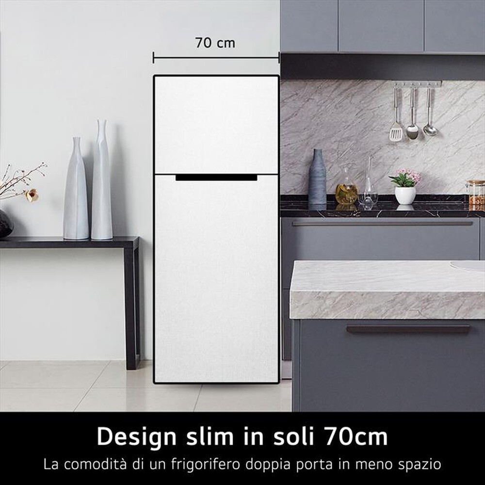 "LG - Frigorifero 2 porte GTBV44PYBKD Classe E 461L-Argento"