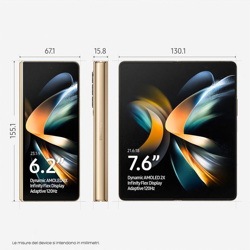 "SAMSUNG - Galaxy Z Fold4 512GB-Beige"