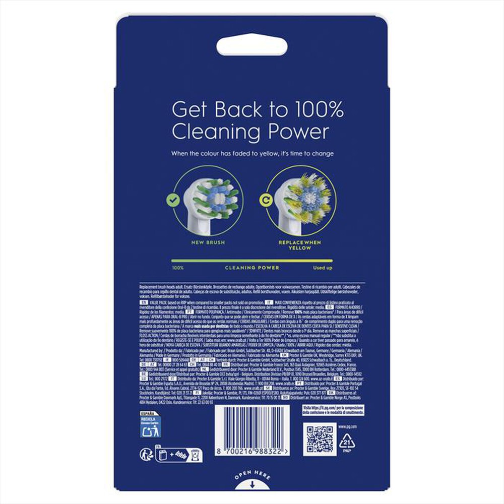 Immagine del prodotto ORAL-B - Testine ricambio EB50RX 10CT CROSSACTION ENG BOX-BIANCO