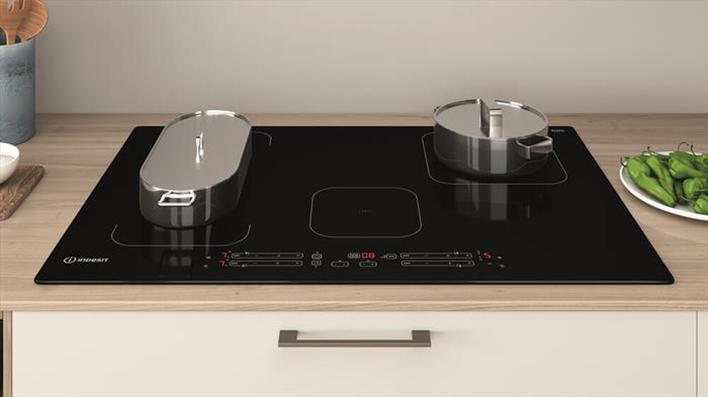 "INDESIT - Piano cottura induzione IB 21B77 NE 77 cm-Nero"