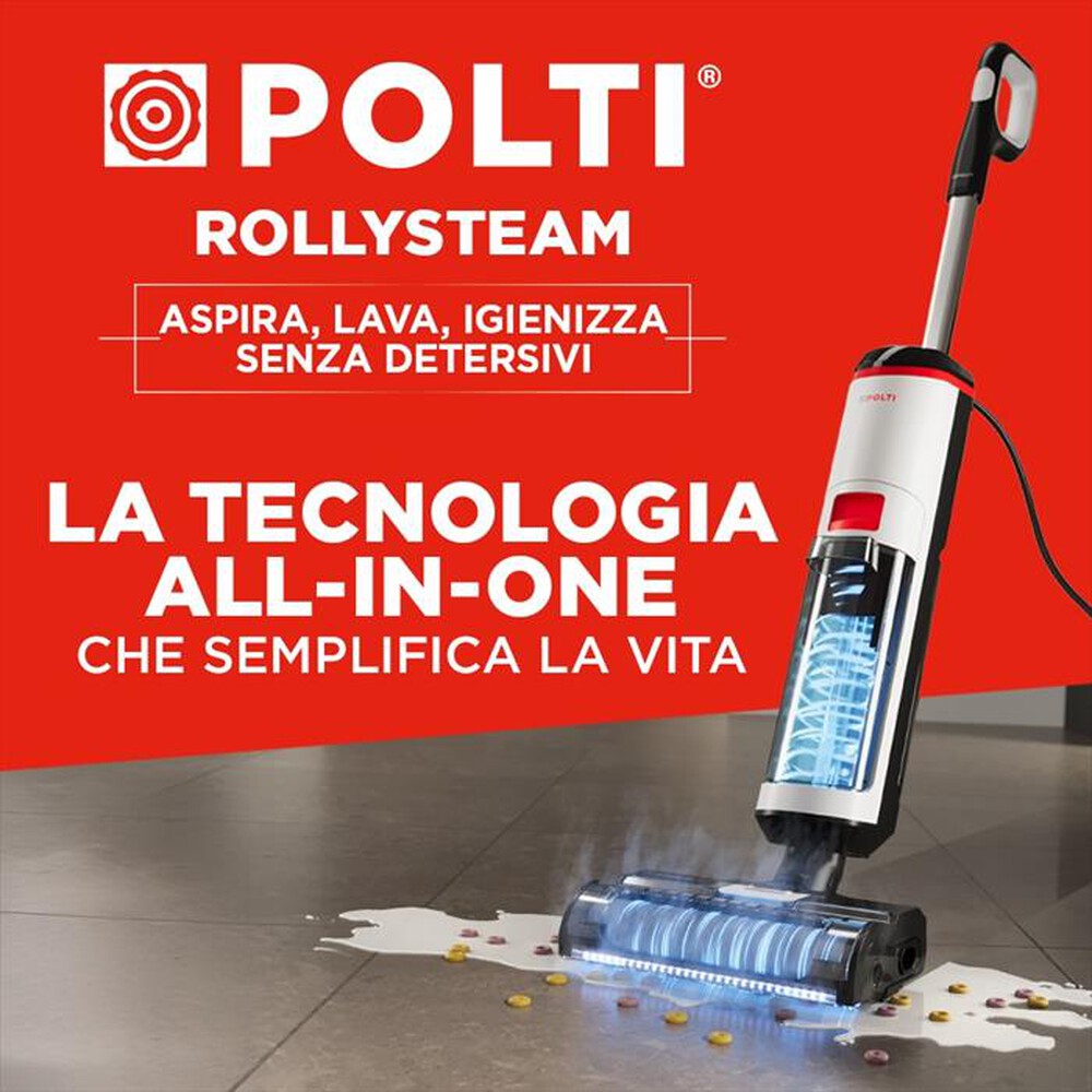 Immagine del prodotto POLTI - Lavapavimenti ROLLYSTEAM WD10-bianco/nero