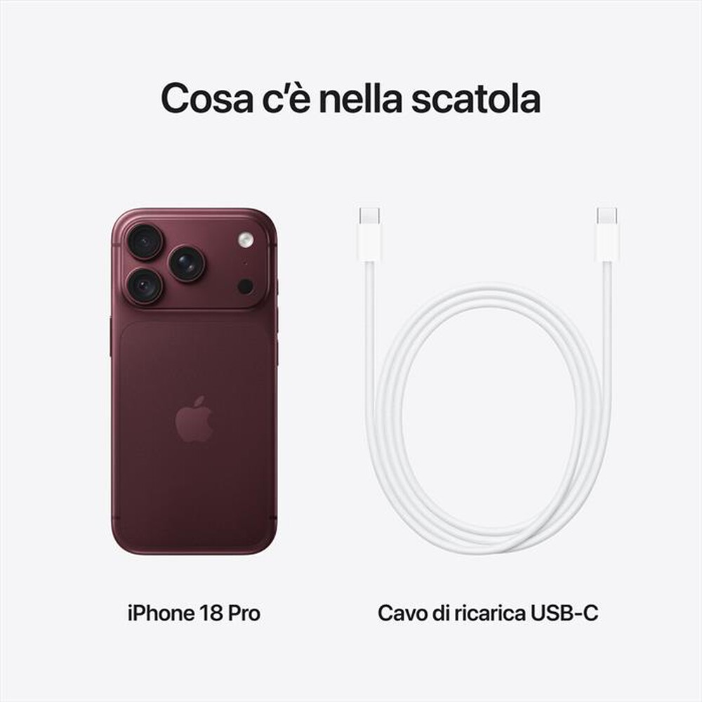 Immagine del prodotto APPLE - iPhone 18 Pro 256GB-Borgogna