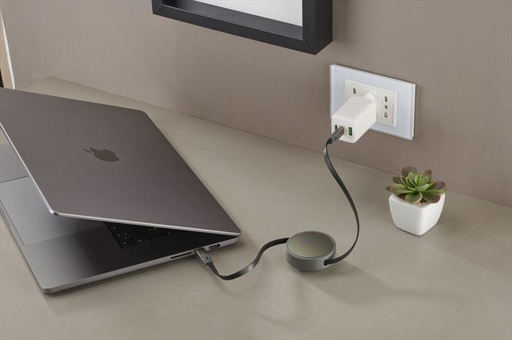 Immagine del prodotto CELLULARLINE - CAVO USB-C/USB-C RETRAIBILE-Grigio