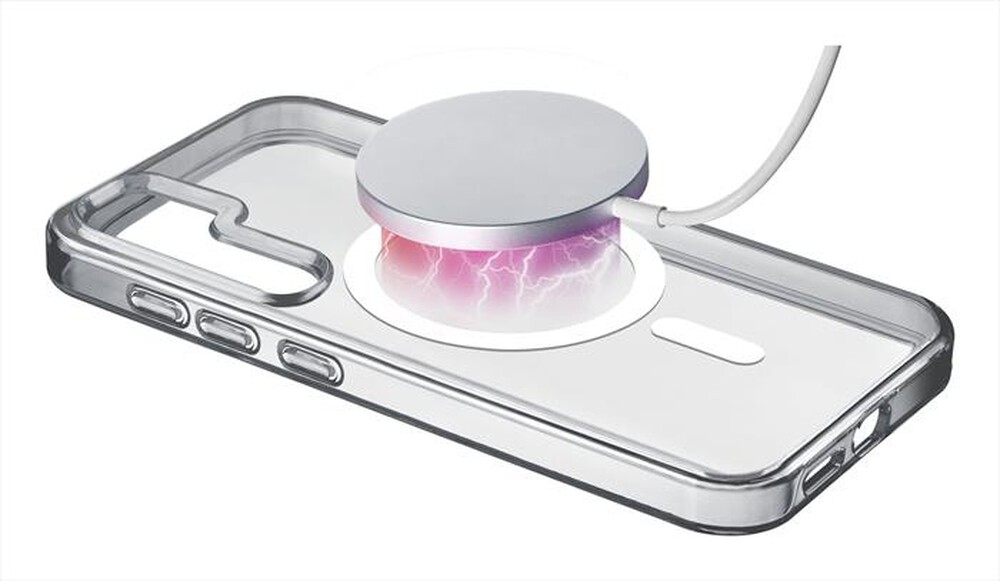 "CELLULARLINE - Custodia magnetica GLOSS MAG per Galaxy S25-Trasparente"