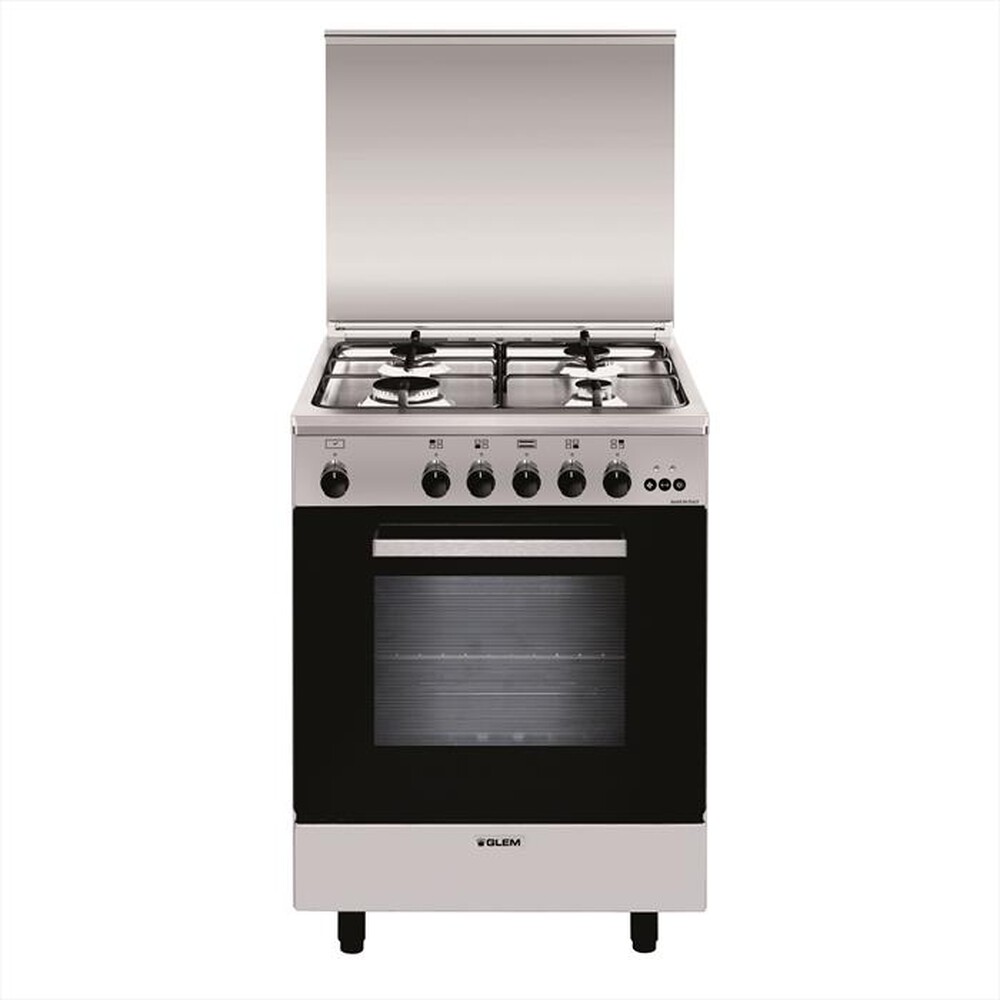 "GLEM GAS - Cucina a gas A664VI Classe A-Inox"