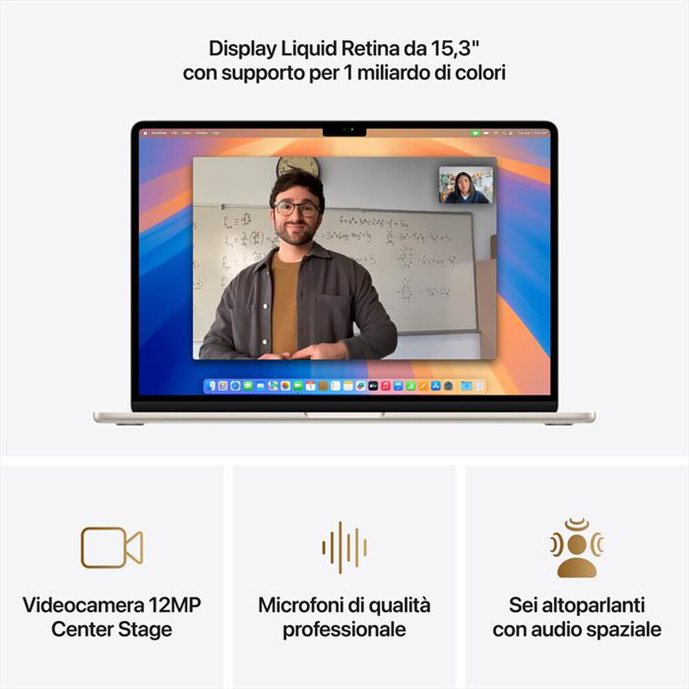 Immagine del prodotto APPLE - MacBook Air 15'' M4 10 CPU 10 GPU 16GB 512GB SSD-Galassia