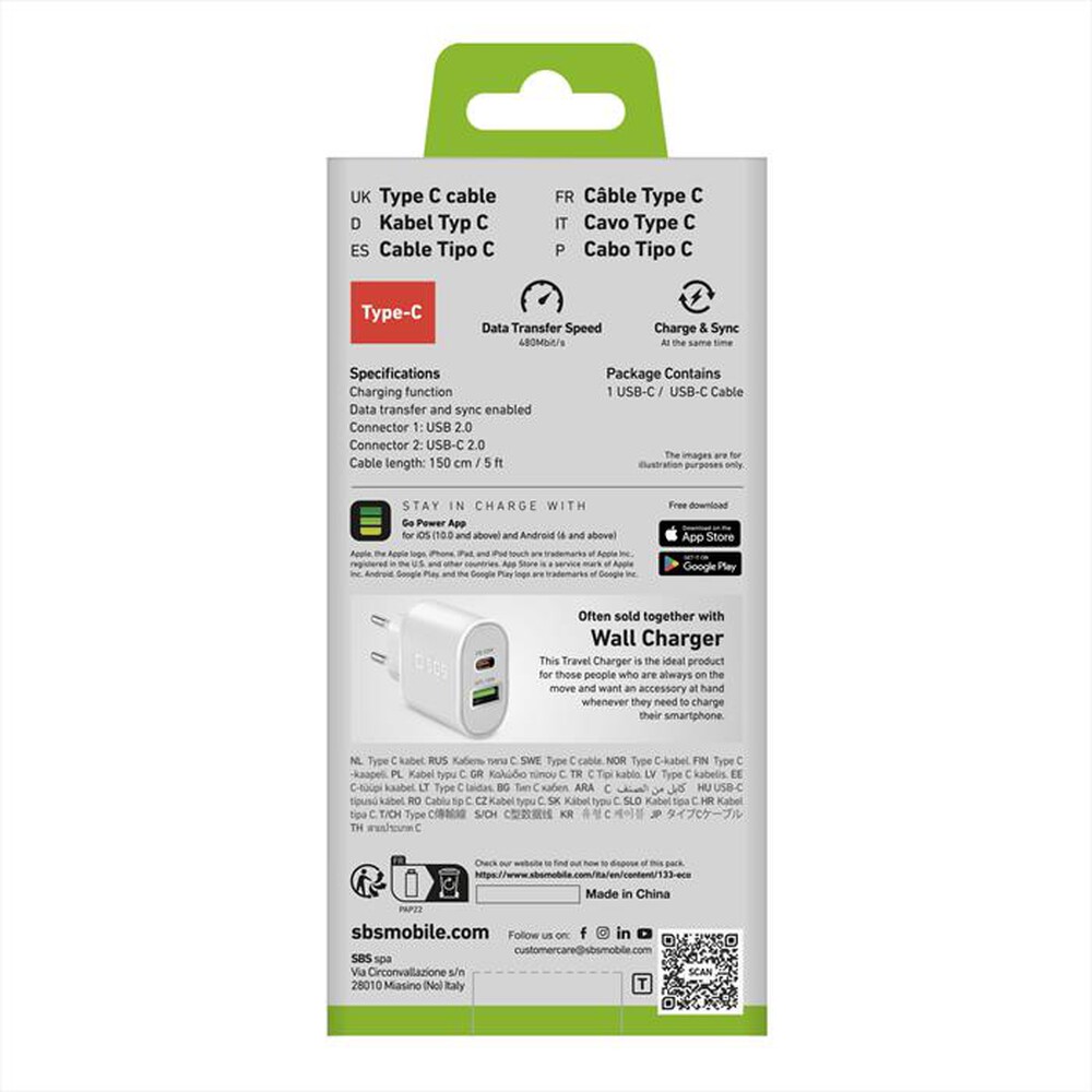 "SBS - TECABLEMICROC15W-BIANCO"