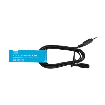 SBS - 3,5mm plug - 3,5mm socket 1,5m,-Nero